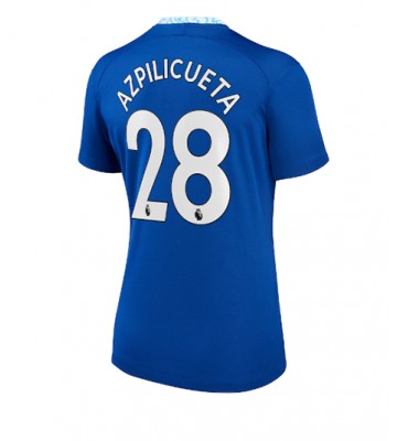Chelsea Cesar Azpilicueta #28 Hjemmedrakt Kvinner 2022-23 Kortermet